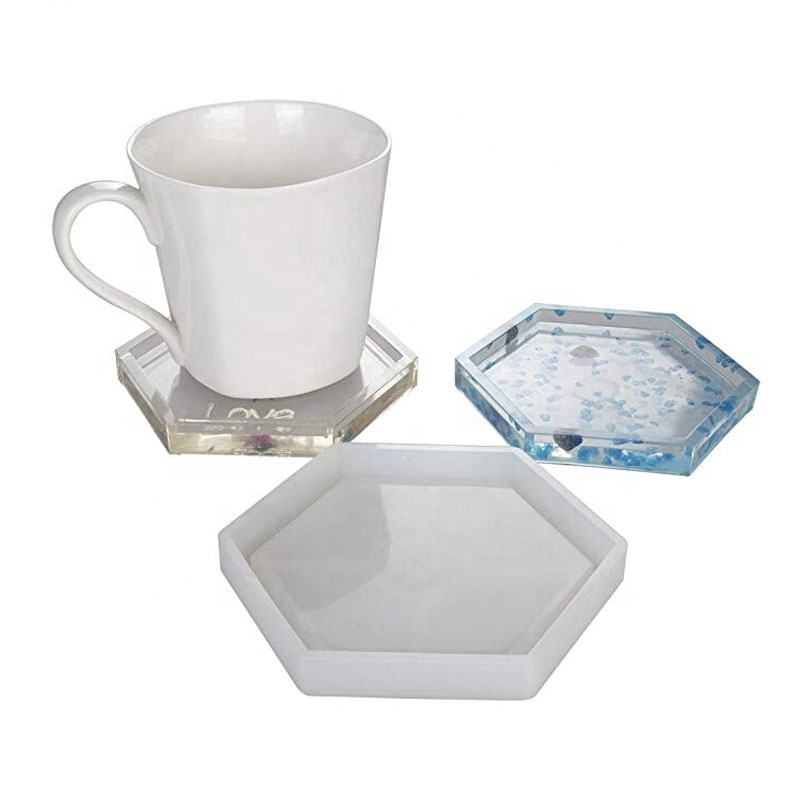 树脂环氧树脂浇注模具硅胶模具 4 件形状带花朵和珠子 DIY 工艺制作