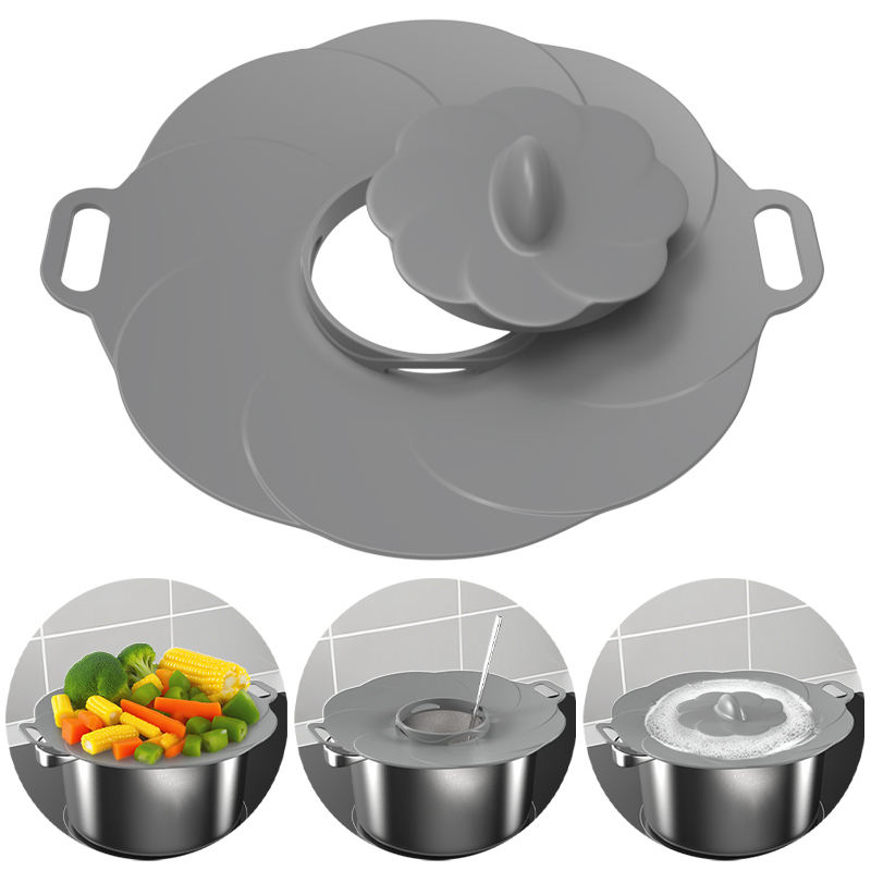 不含 BPA 烹饪工具防溢硅胶锅盖硅胶保鲜碗盖
