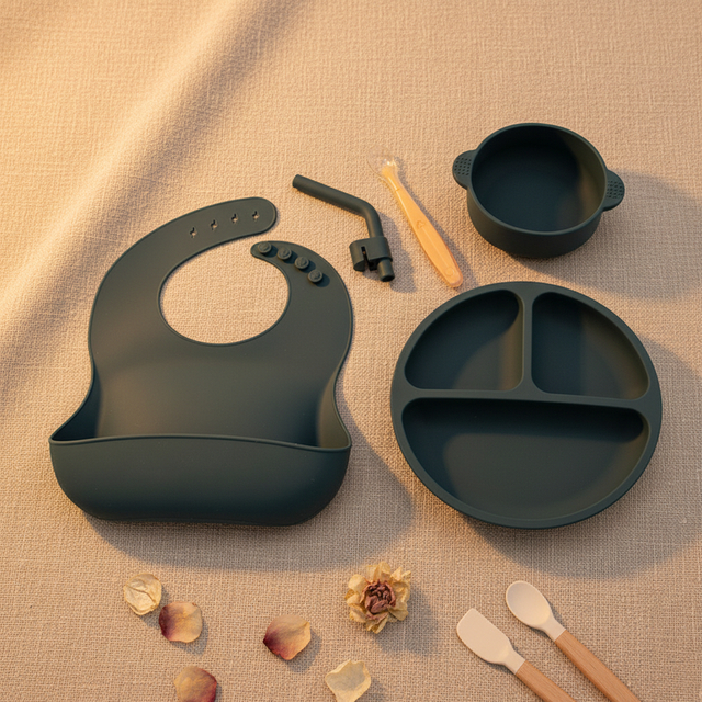 新款硅胶婴儿盘带吸力环保 Platos De Silicona Para Bebes 适合婴儿无毒 Platos De Silicona